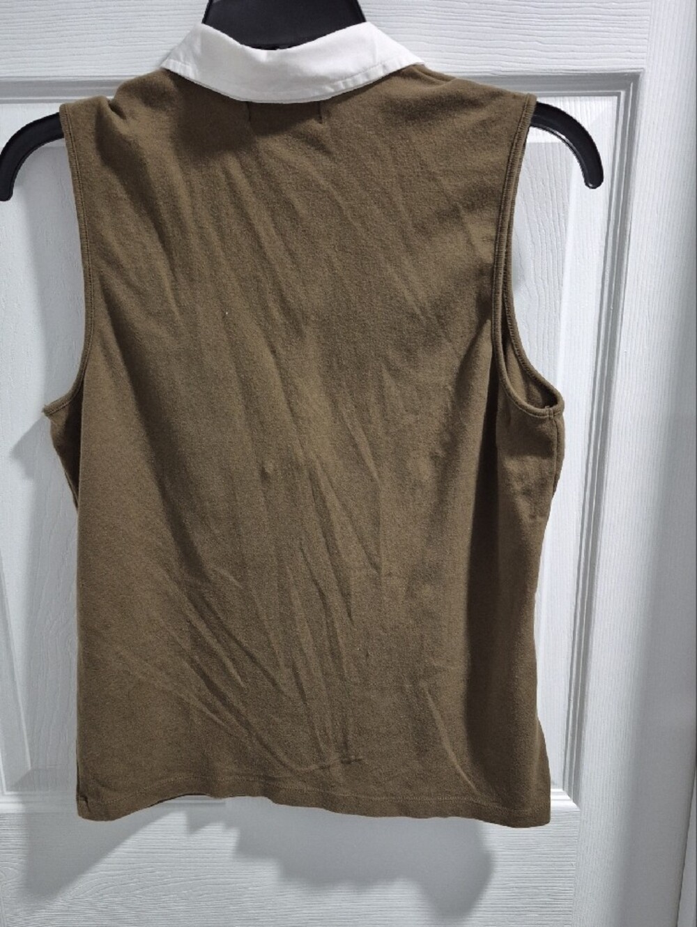 Chaps Navy Label on Olive Fabric - Picture 4 of 4